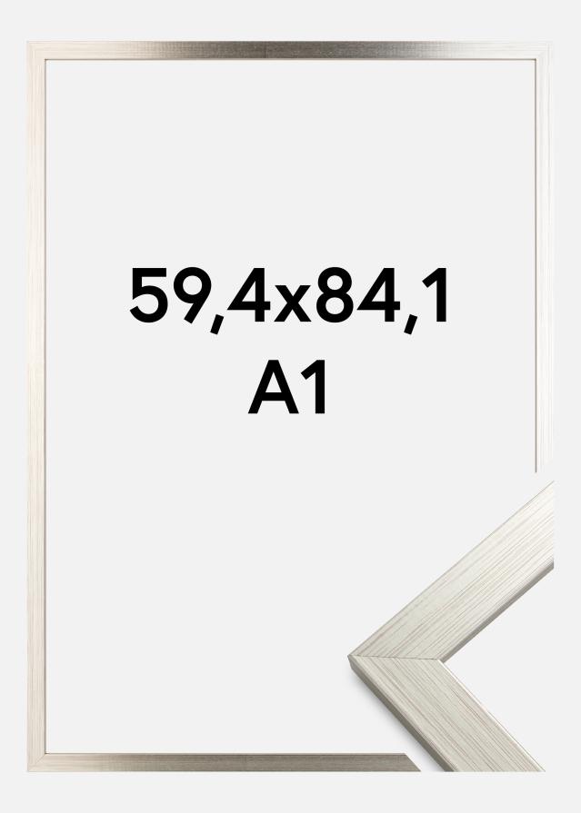 Rama Srebrny Wood Szkło akrylowe 59,4x84,1 cm (A1)