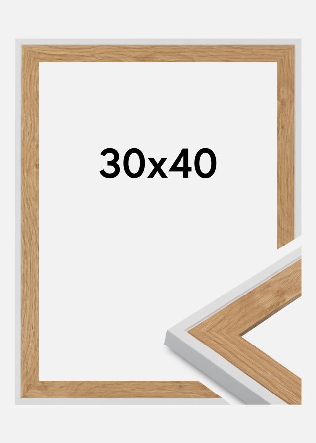 Rama Clearline Szkło akrylowe Biały 30x40 cm