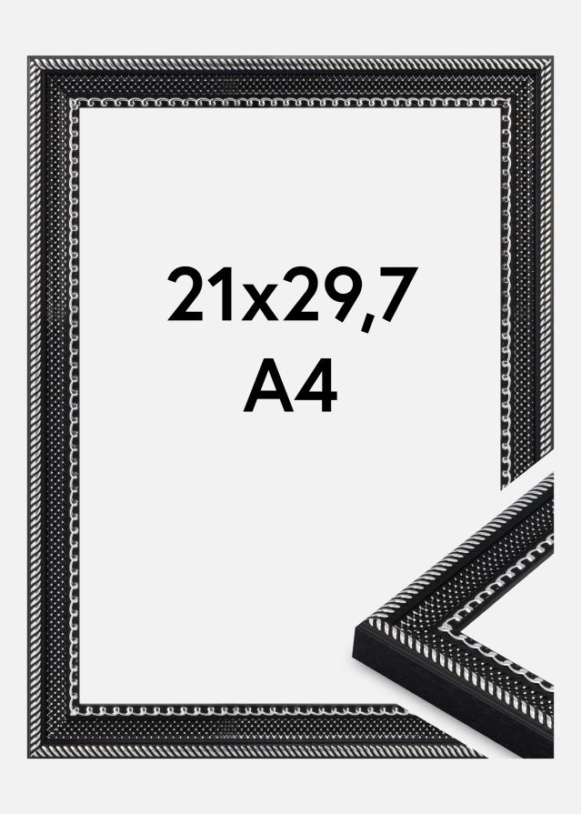 Rama Trellis Szkło akrylowe Czarny 21x29,7 cm (A4)