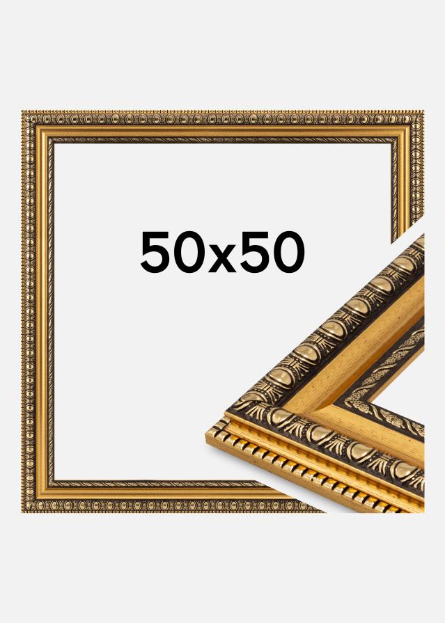 Rama Ornato Szkło akrylowe Złoto 50x50 cm