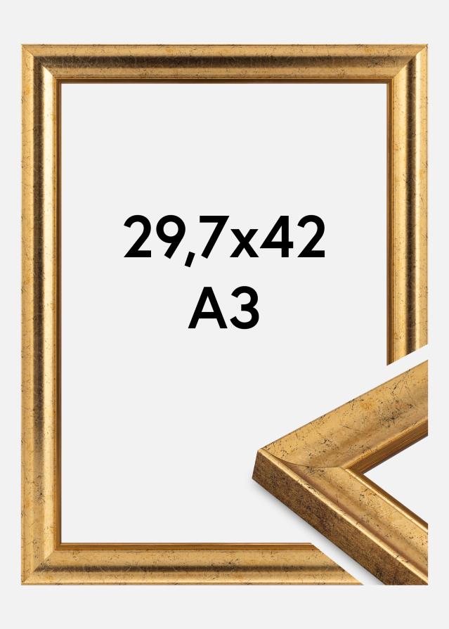 Rama Conca Szkło akrylowe Złoto 29,7x42 cm (A3)