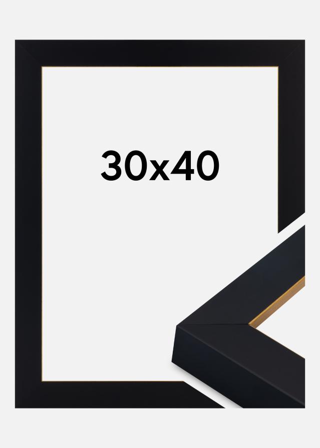 Rama Sussex Szkło akrylowe Czarny/Złoty 30x40 cm