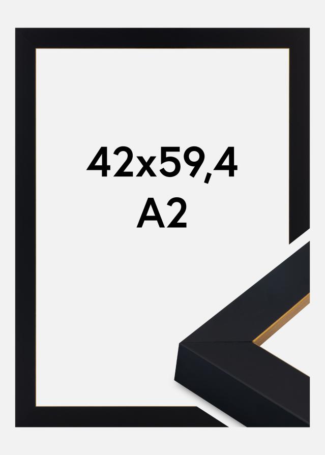 Rama Sussex Szkło akrylowe Czarny/Złoty 42x59,4 cm (A2)