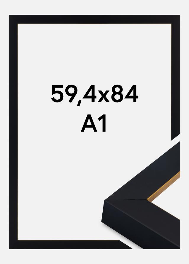 Rama Sussex Szkło akrylowe Czarny/Złoty 59,4x84,1 cm (A1)