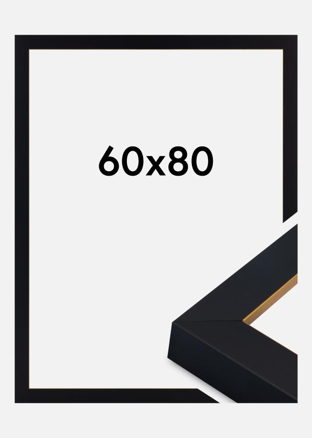 Rama Sussex Szkło akrylowe Czarny/Złoty 60x80 cm