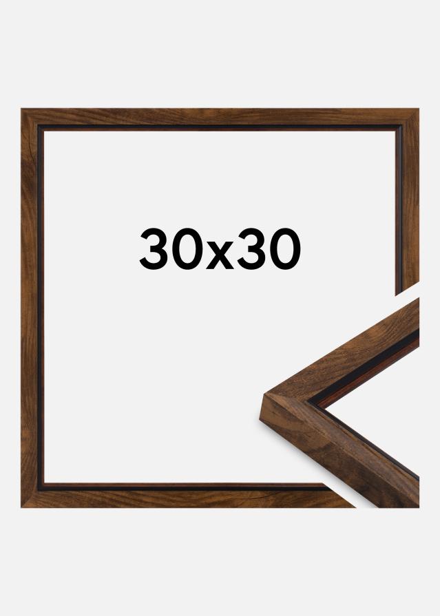 Rama Obsidian Szkło akrylowe Orzech 30x30 cm