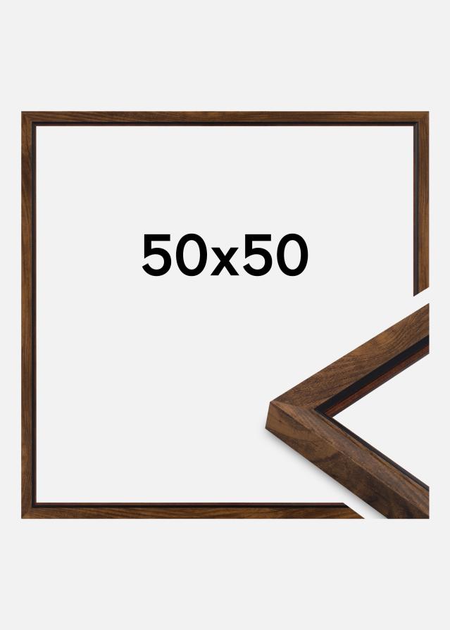 Rama Obsidian Szkło akrylowe Orzech 50x50 cm