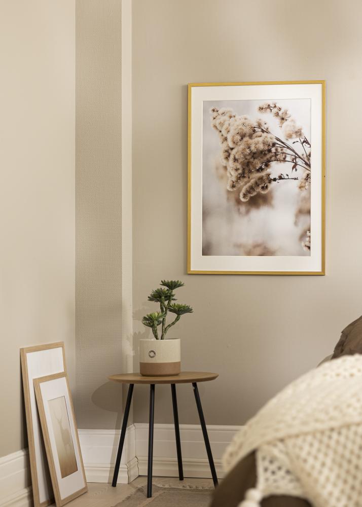 Ramka Edsbyn Złoto 40x45 cm - Passe-partout Biała 28x34 cm