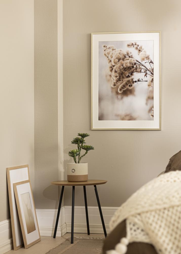 Ramka Edsbyn Srebrna 40x45 cm - Passe-partout Biała 11x13 cali