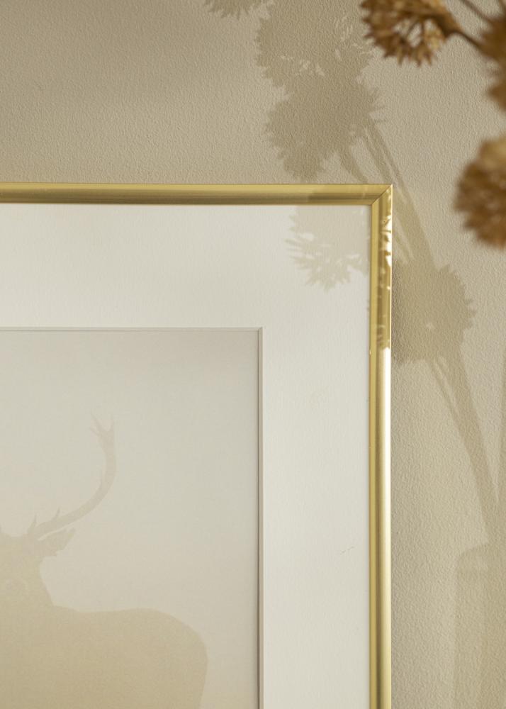 Ramka New Lifestyle Złoto 15x15 cm - Passe-partout Biały 8x8 cm