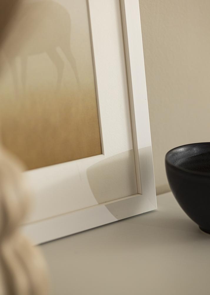 Ramka Biały Drewno 65x90 cm - Passe-partout Biała 55x80 cm