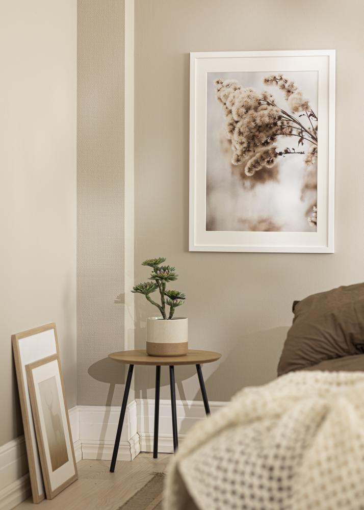 Ramka Biały Drewno 65x90 cm - Passe-partout Biała 55x80 cm