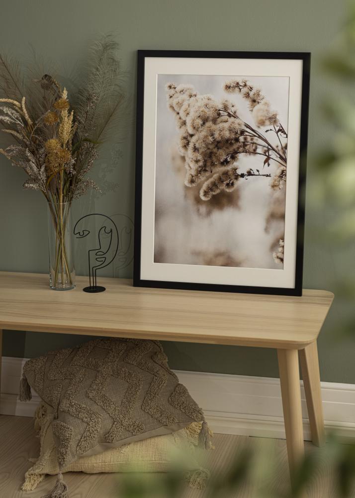 Ramka Czarne Drewno 68x98 cm - Passe-partout Biała 56x76 cm