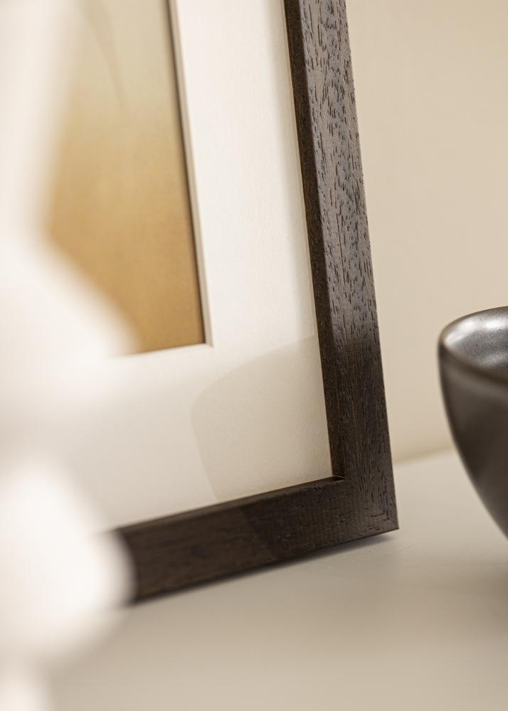 Ramka Brązowe Drewno 68x98 cm - Passe-partout Białe 56x76 cm