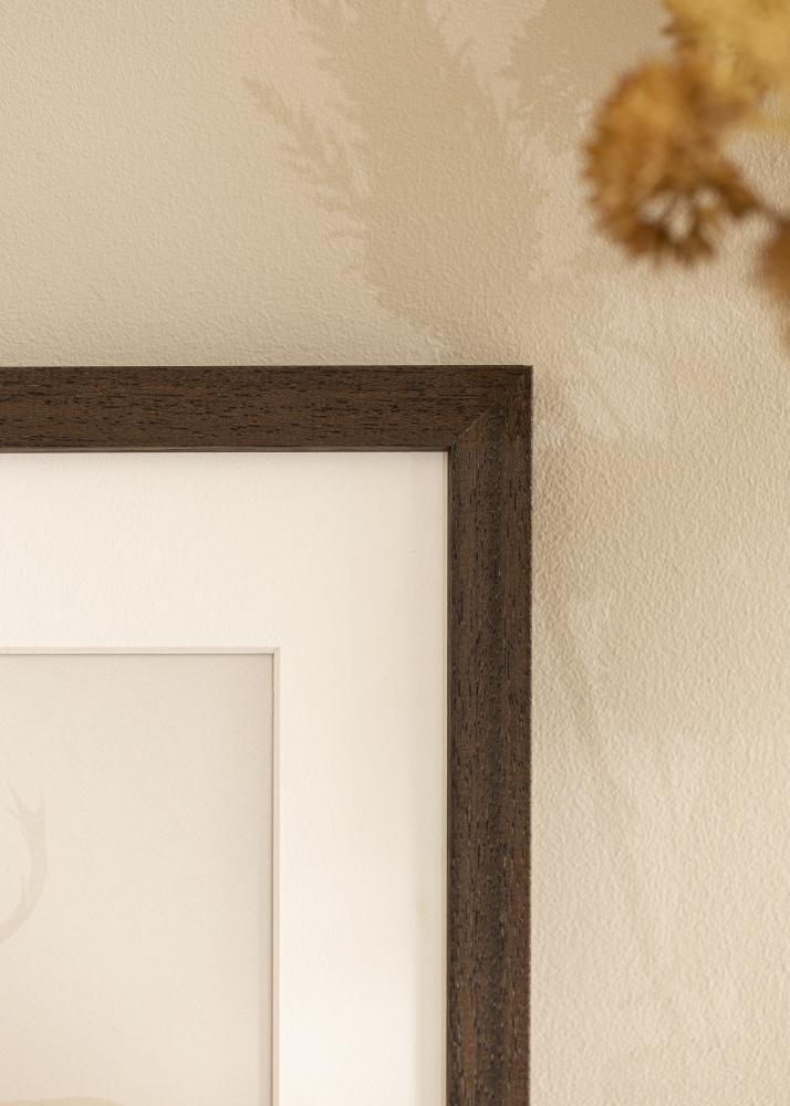 Ramka Brązowe Drewno 68x98 cm - Passe-partout Białe 56x76 cm