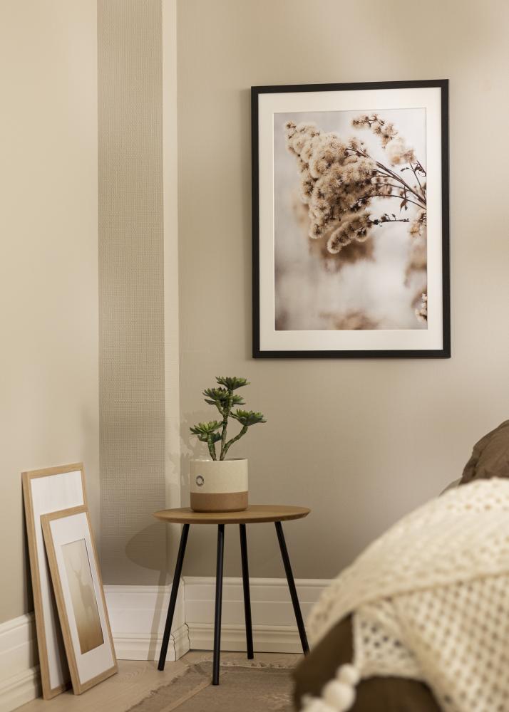 Ramka Stilren Czarny Dąb 70x100 cm - Passe-partout Biały 24x36 cali