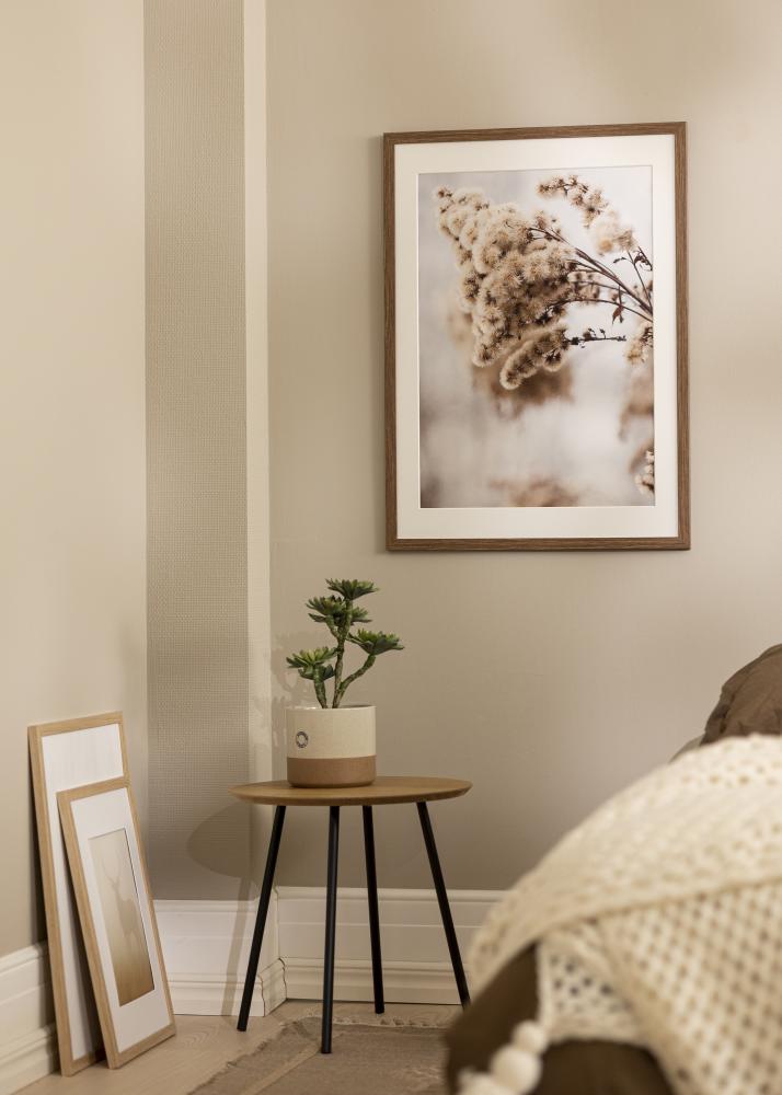 Ramka Stilren Zimny Brąz 50x70 cm - Passe-partout Biały 15x23 cale