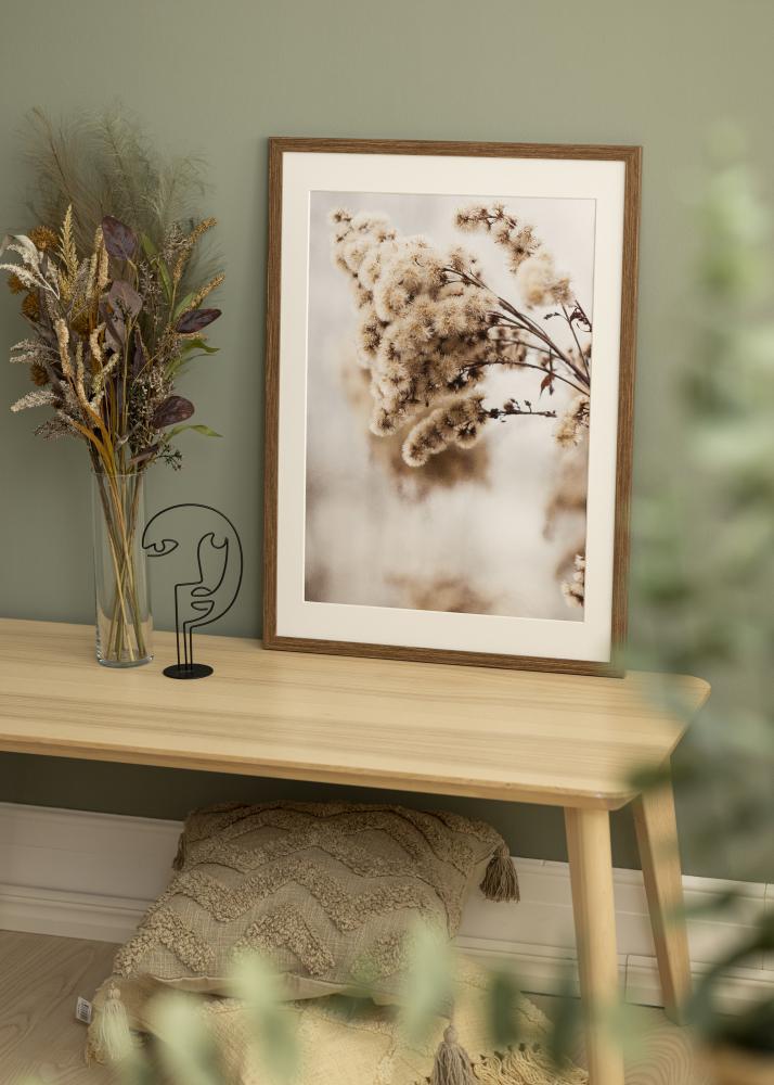 Ramka Stilren Zimny Brąz 50x70 cm - Passe-partout Biały 15x23 cale