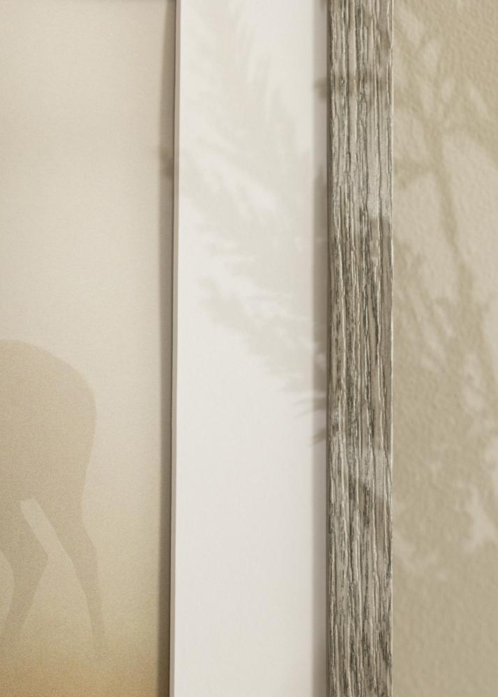 Ramka Stilren Szary Dąb 40x50 cm - Passe-partout Biały 27,5x37 cm