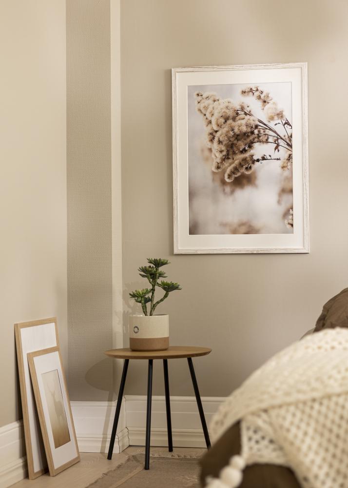 Ramka Stilren Vintage Biała 30x40 cm - Passe-partout Biała 21x29,7 cm