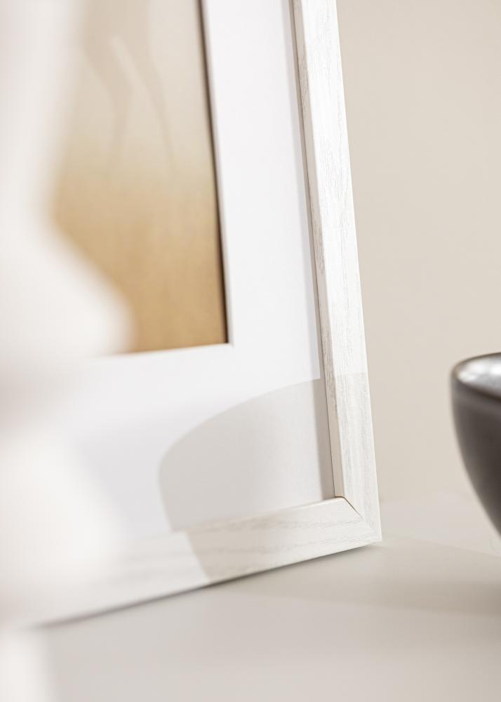 Ramka Stilren Biały Dąb 40x50 cm - Passe-partout Biały 12x15 cali