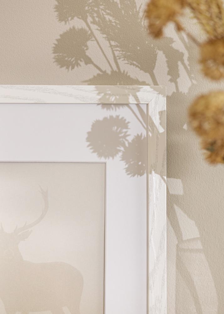 Ramka Stilren Biały Dąb 40x50 cm - Passe-partout Biały 12x15 cali