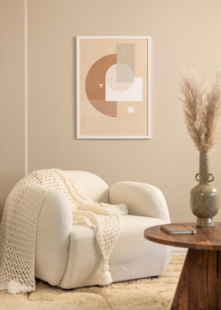 Ramka BGA Classic Biały 70x90 cm - Passe-partout Biały 60x80 cm