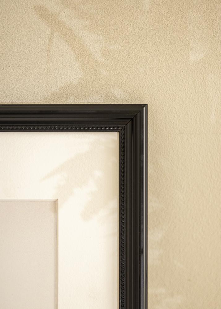 Ramka Gala Czarny 13x18 cm - Passe-partout Biały B7 88x125 mm