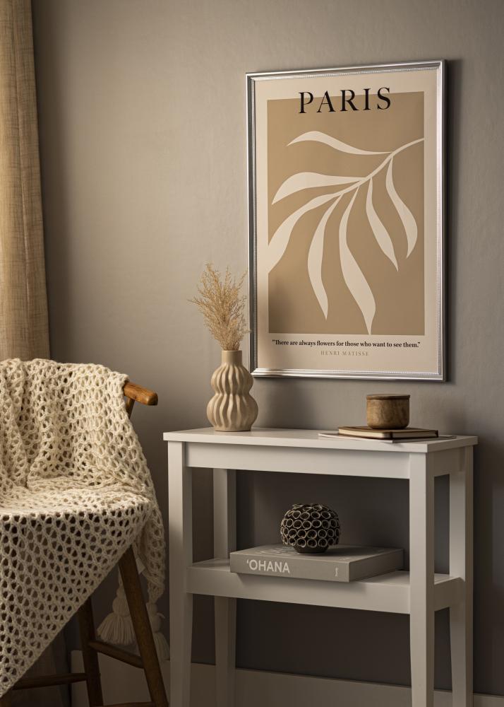 Ramka Gala Srebrny 50x70 cm - Passe-partout Biały 39x60 cm