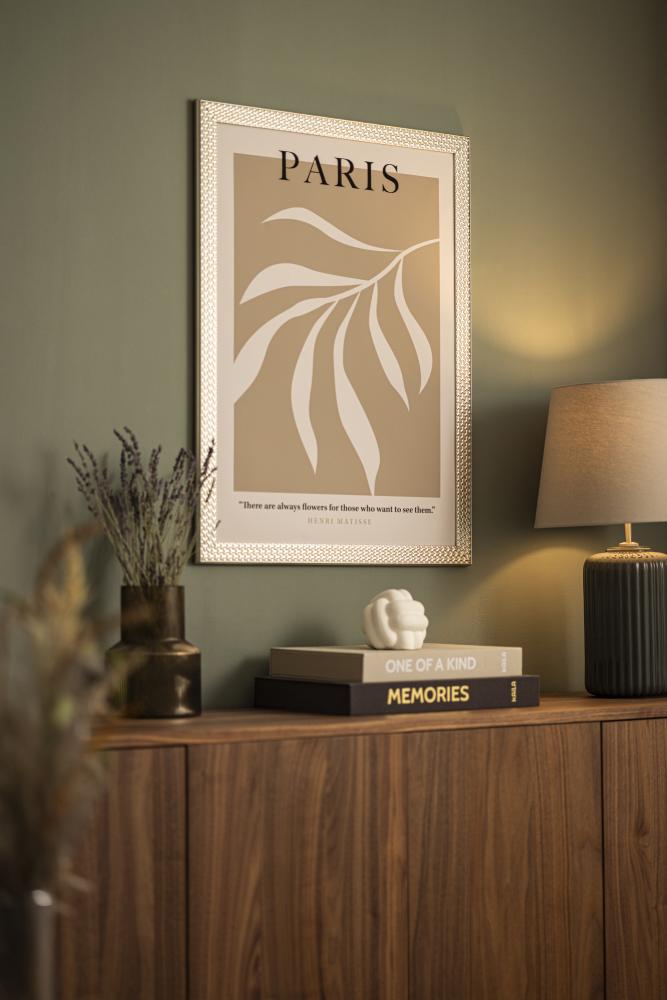 Ramka Grace Srebrny 30x40 cm - Passe-partout Biały 22x32 cm