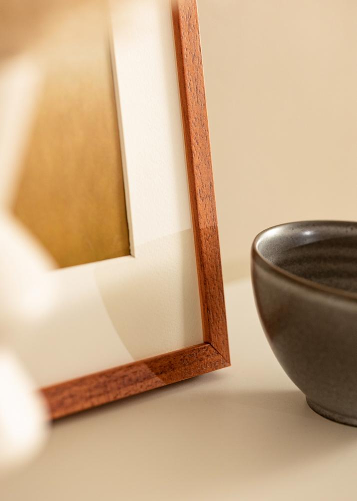 Ramka Ares Wiśniowy 50x70 cm - Passe-partout Biała 16x23 cale