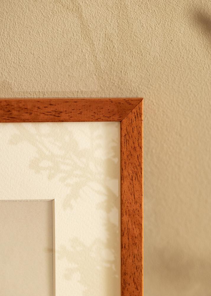 Ramka Ares Wiśniowy 50x70 cm - Passe-partout Biała 16x23 cale