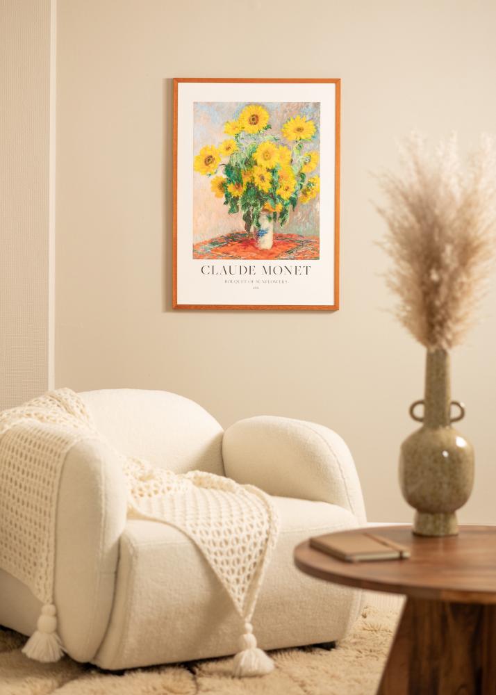 Ramka Ares Wiśniowy 50x70 cm - Passe-partout Biała 16x23 cale