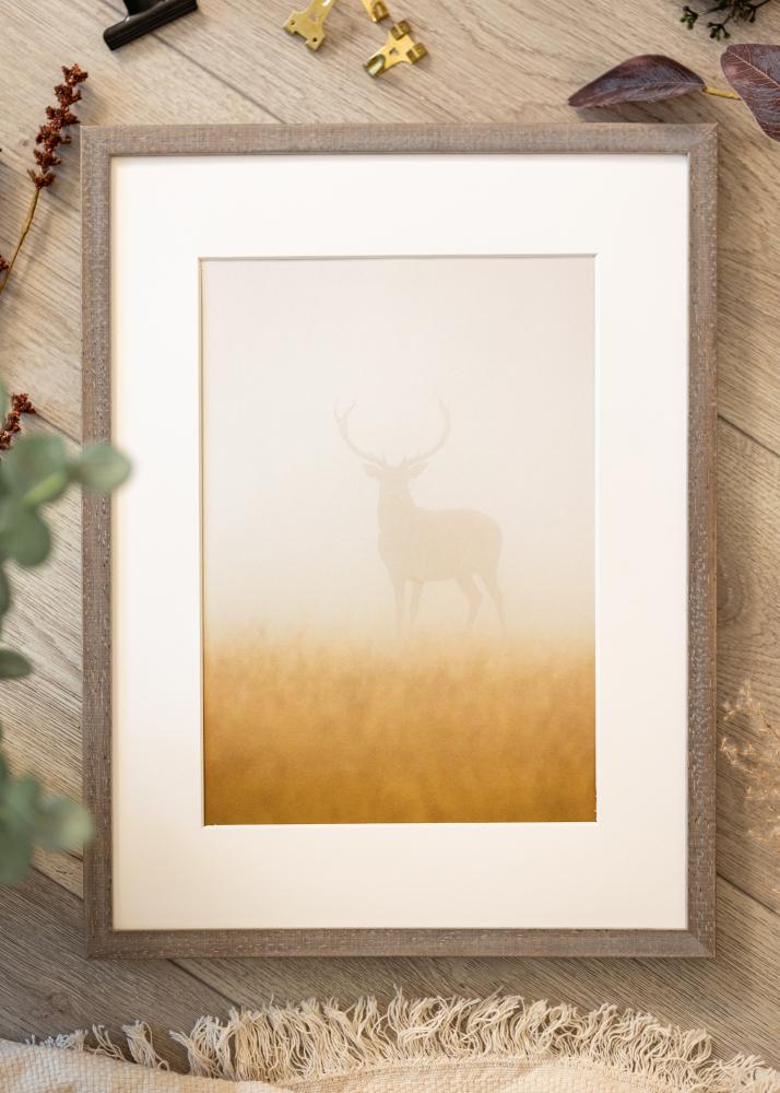 Ramka Ares Szary 45x60 cm - Passe-partout Biały 32x45 cm