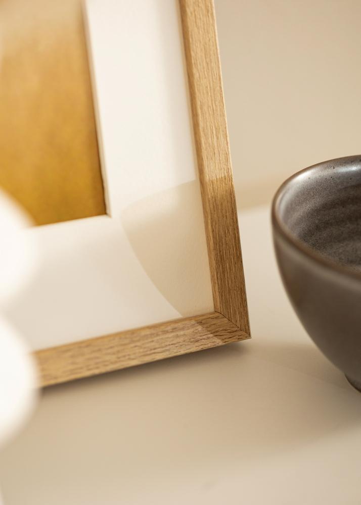 Ramka Ares Dąb Naturalny 18x24 cm - Passe-partout Biały 13x17 cm