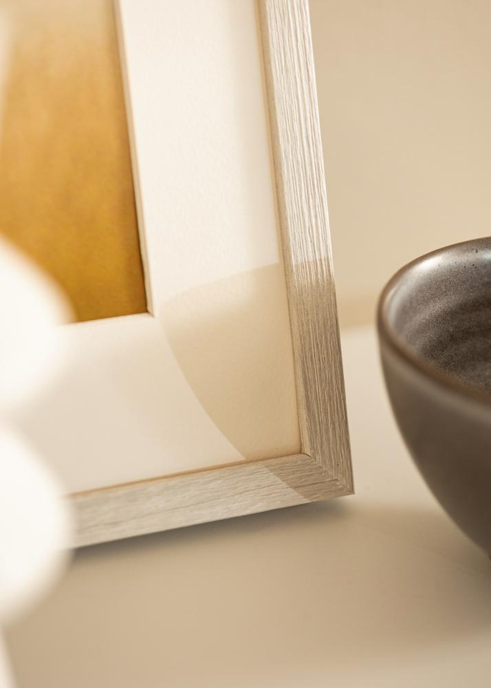 Ramka Ares Biały Dąb 40x40 cm - Passe-partout Biały 12x12 cali