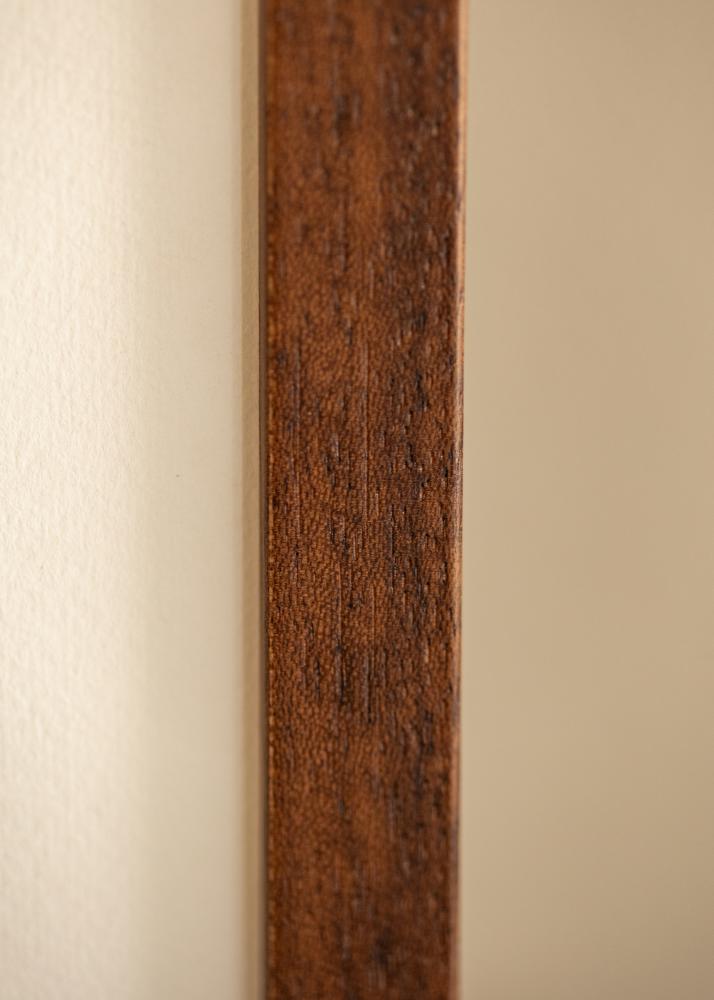 Ramka Hermes Teak 60x80 cm - Passe-partout Biały 49,3x68,5 cm
