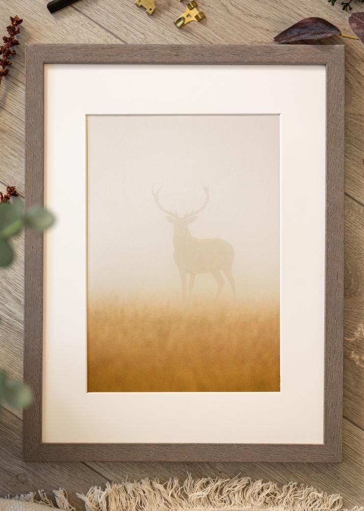 Ramka Hermes Szara 60x60 cm - Passe-partout Biała 50x50 cm