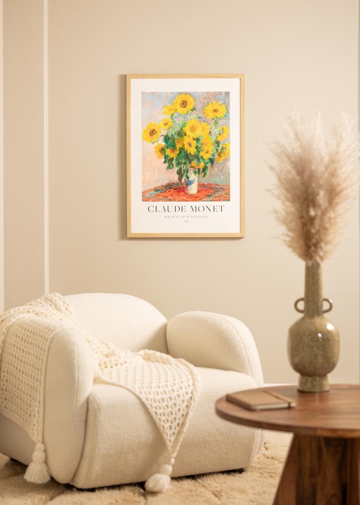 Ramka Hermes Dąb Naturalny 40x50 cm - Passe-partout Biały 29,7x42 cm