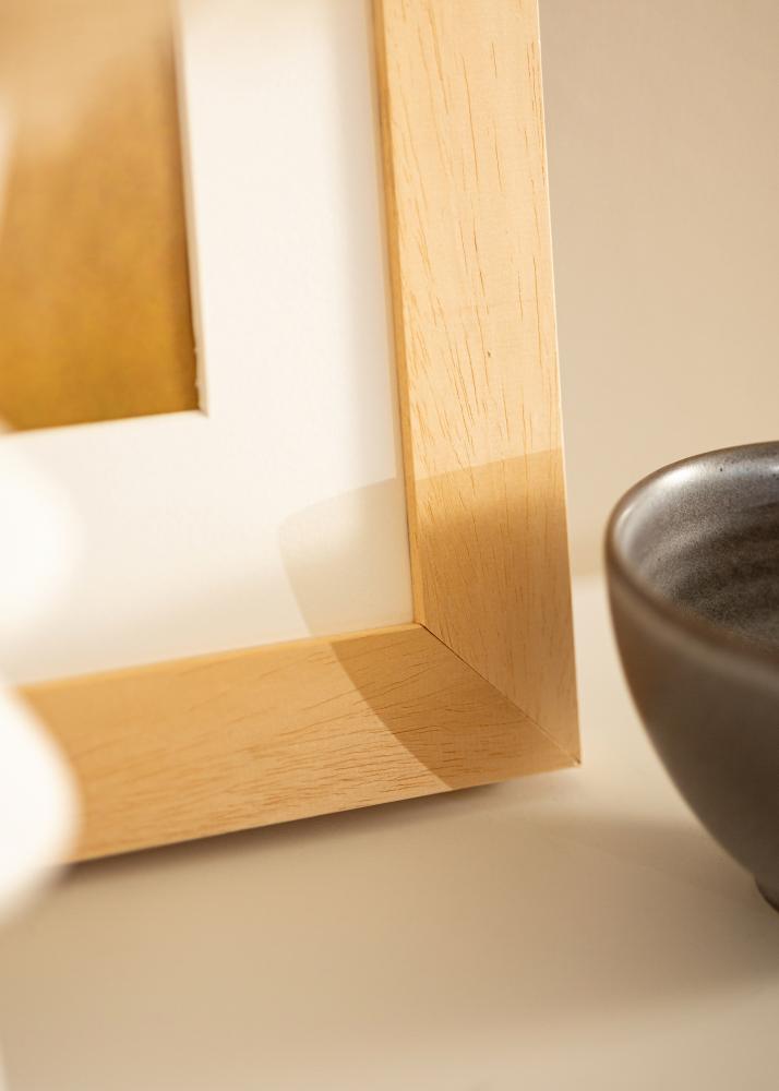 Ramka Juno Drewno 40x50 cm - Passe-partout Biała 30x38 cm