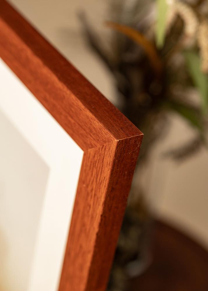 Ramka Juno Wiśniowy 40x60 cm - Passe-partout Biała 30x50 cm