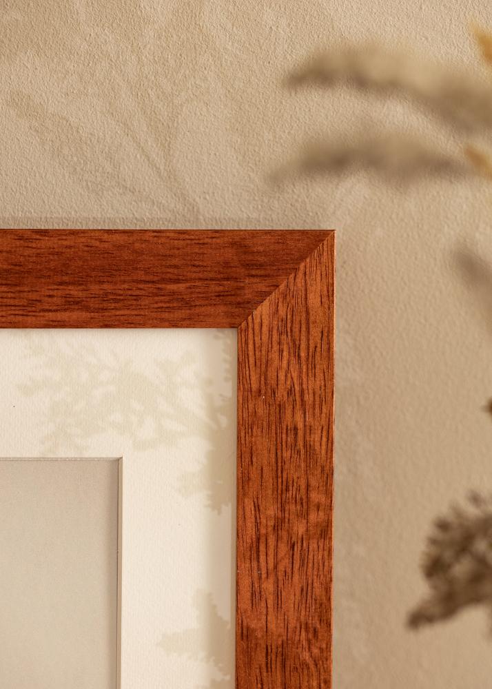 Ramka Juno Wiśniowy 40x60 cm - Passe-partout Biała 30x50 cm