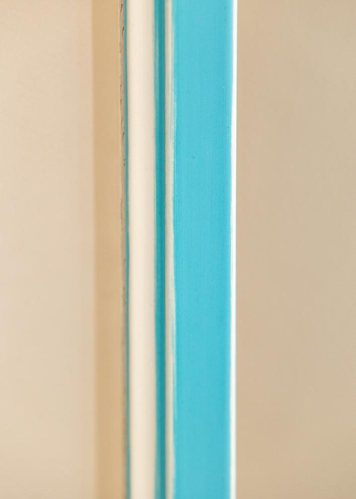 Ramka Diana Jasnoniebieska 30x40 cm - Passe-partout Biała 8x12 cali