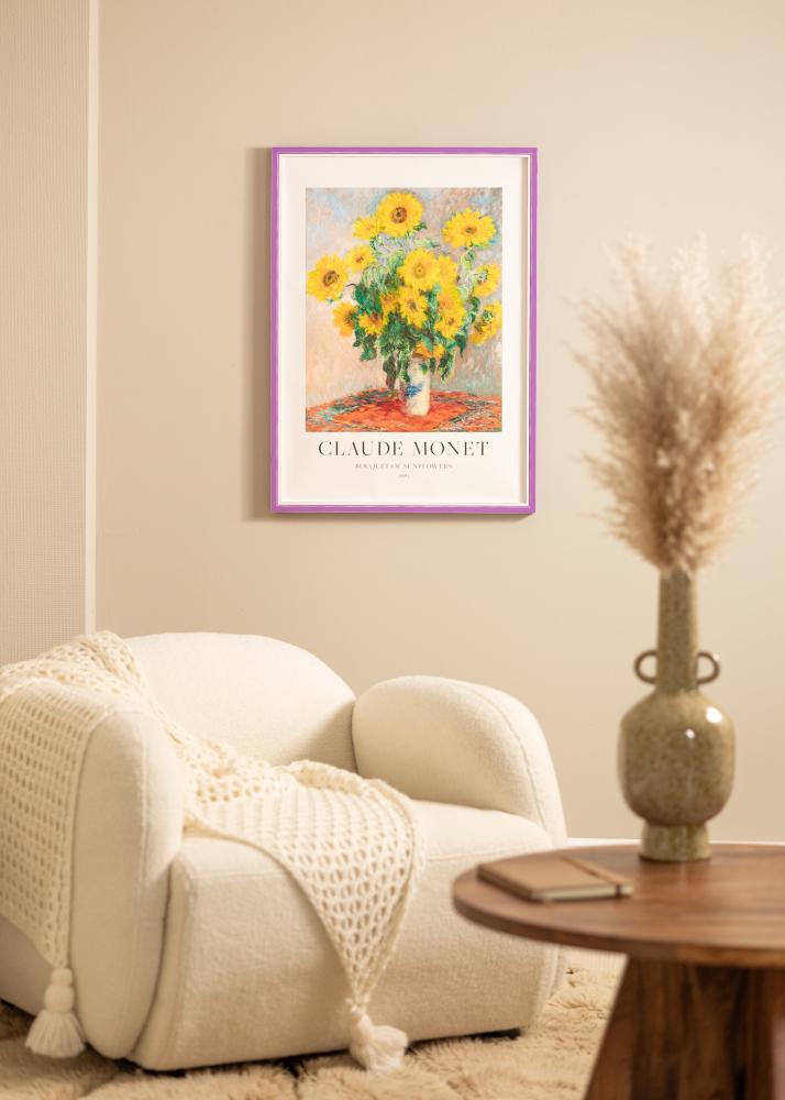 Ramka Diana fioletowy 45x60 cm - Passe-partout Biały 13x18 cali