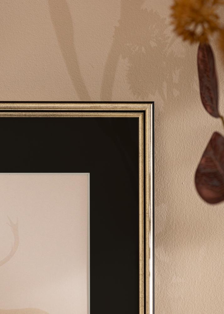 Rama Horndal Srebrny 60x60 cm - Passe-patrout Czarny 50x50 cm