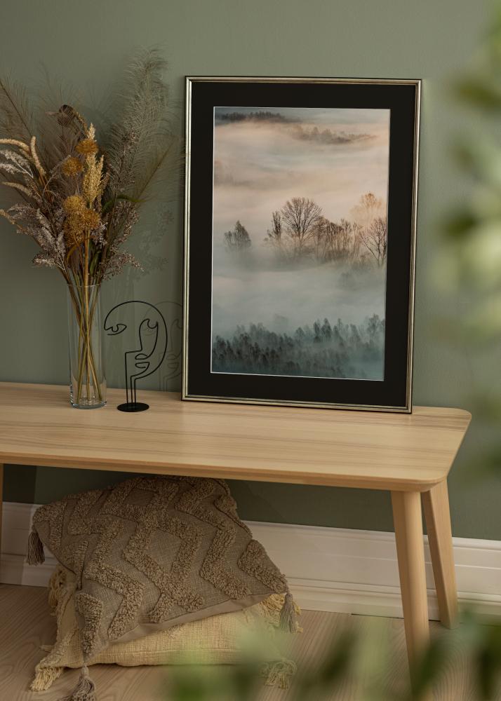 Rama Horndal Srebrny 60x60 cm - Passe-patrout Czarny 50x50 cm