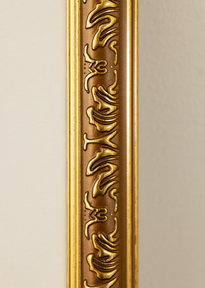 Ramka Swirl Złoto 50x70 cm - Passe-partout Biały 40x60 cm