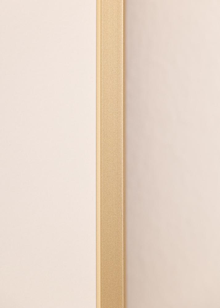 Rama aluminiowa Mosiądz 30x40 cm - Passe-partout Biały 21x29,7 cm