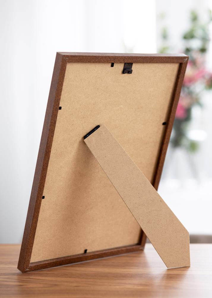 Ramka Modern Ciepły Brąz 20x30 cm - Passe-partout Biały 15x21 cm