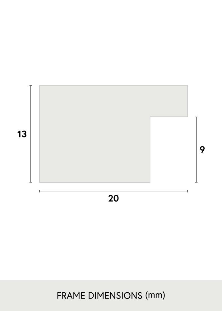 Rama Jämtland Szkło akrylowe Czarny 27x48 cm